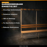 Einseitige Umkleidebank