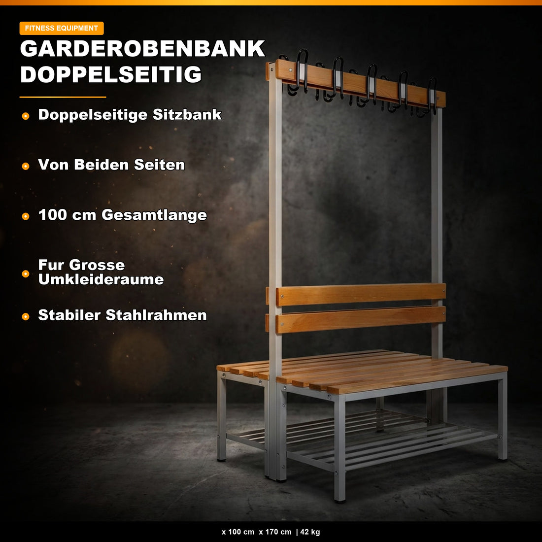 Umkleidebank 2-seitig