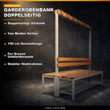 Umkleidebank 2-seitig