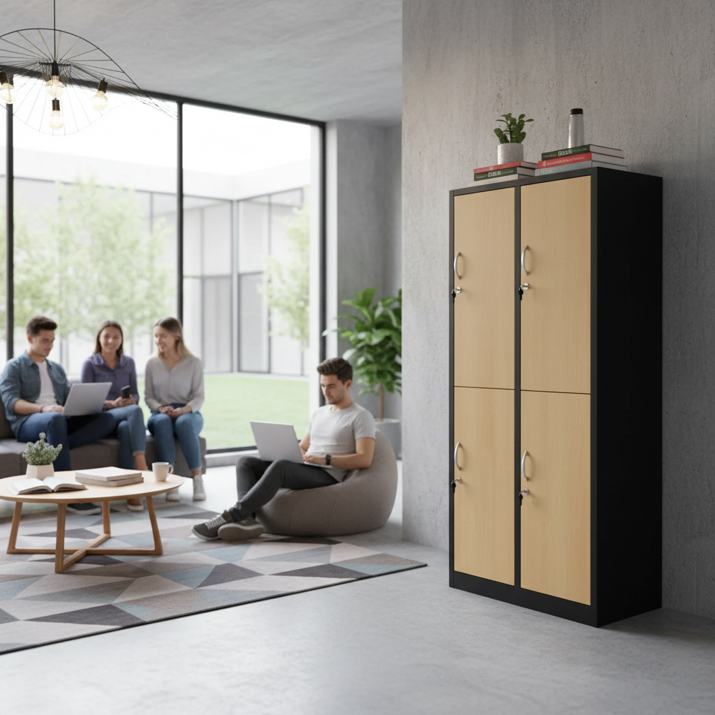 Garderobenschrank 180x80x50 cm, halbe Türen, Schwarz-Buche