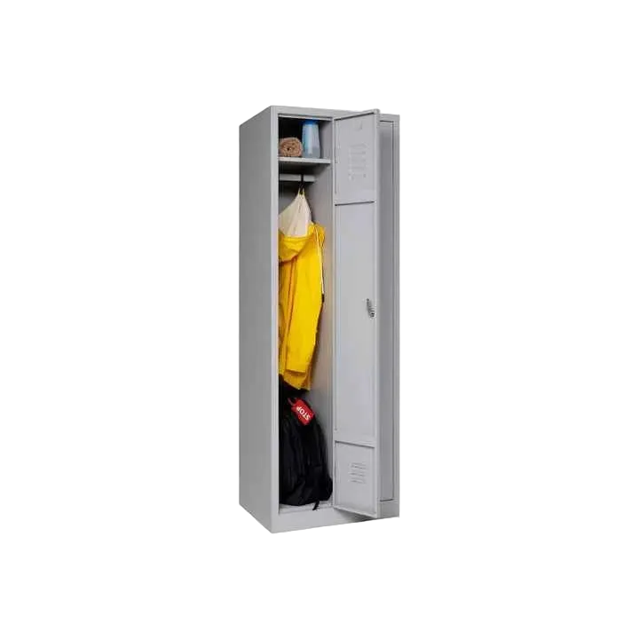 Garderobenschrank 180x60x50 cm – Ganze Türen, 30 cm Abteile, Grau