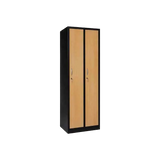 Garderobenschrank 180x60x50 cm – 30 cm Abteile, Stahl, Schwarz