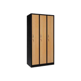Garderobenschrank 180x90x50 cm – 30 cm Abteile, Schwarz-Buche