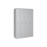Garderobenschrank 180x120x50 cm – 30 cm Abteile, Stahl, Grau