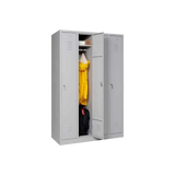 Garderobenschrank 180x120x50 cm – 30 cm Abteile, Stahl, Grau