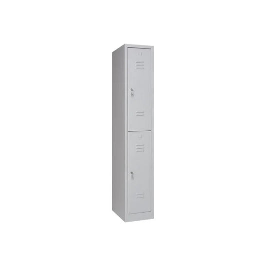 Garderobenschrank 180x30x50 cm – 30 cm Abteile, Halbe Türen, Grau