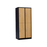 Garderobenschrank 180x80x50 cm, halbe Türen, Schwarz-Buche