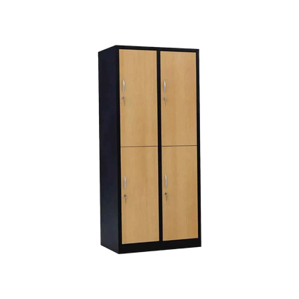 Garderobenschrank 180x80x50 cm, halbe Türen, Schwarz-Buche