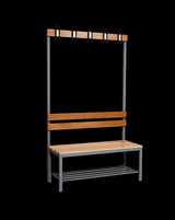 Einseitige Umkleidebank Anthrazit 100 cm Einseitig mit Schuhrost