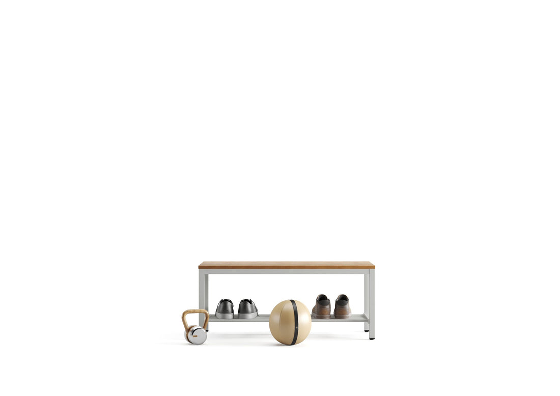 Umkleidebank mit Schuhrost
