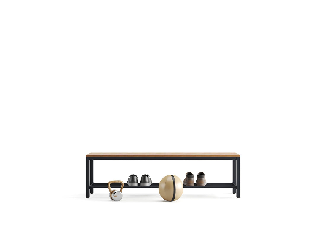 Umkleidebank mit Schuhrost