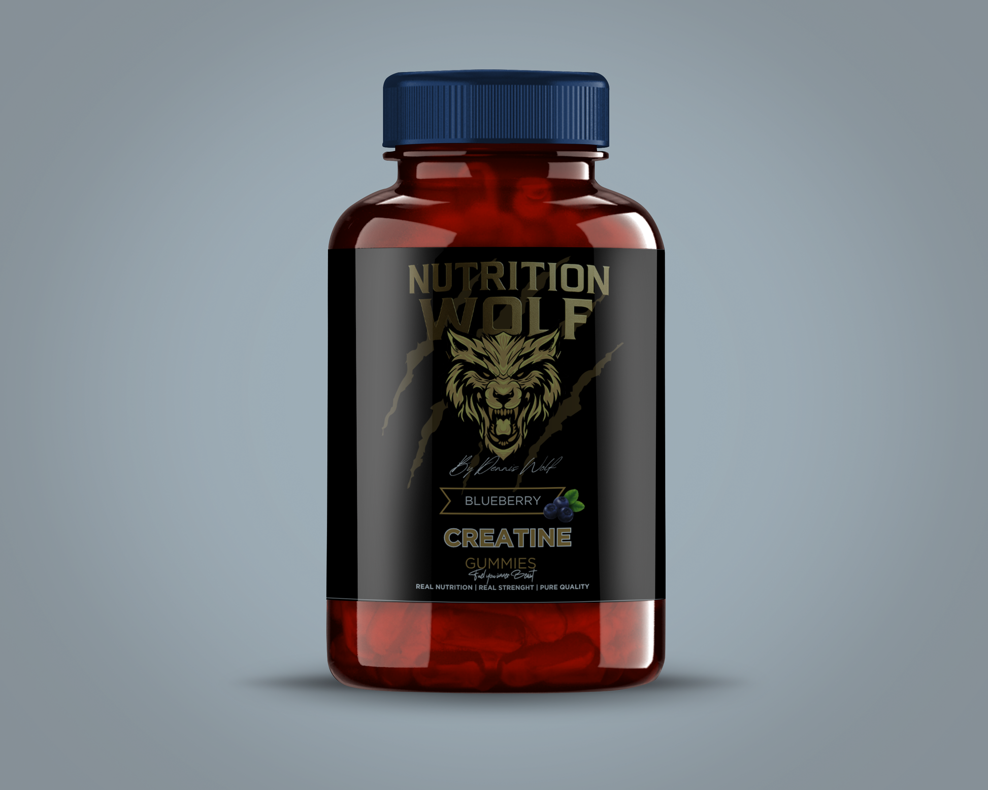 Kreatin-Gummis – 5 g Creatin pro Portion ohne Pulver & Aufwand 120 Gummies Blaubeere