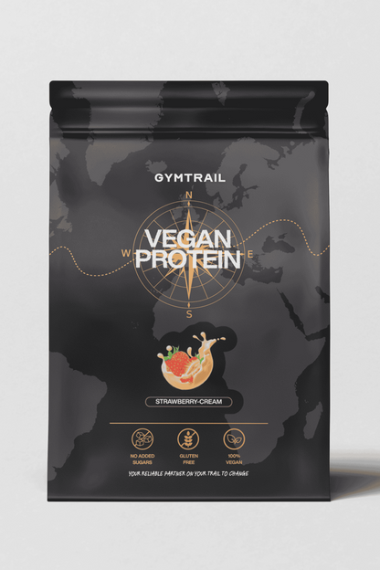 GYMTRAIL Veganes Eiweißpulver - Erdbeer-Sahne