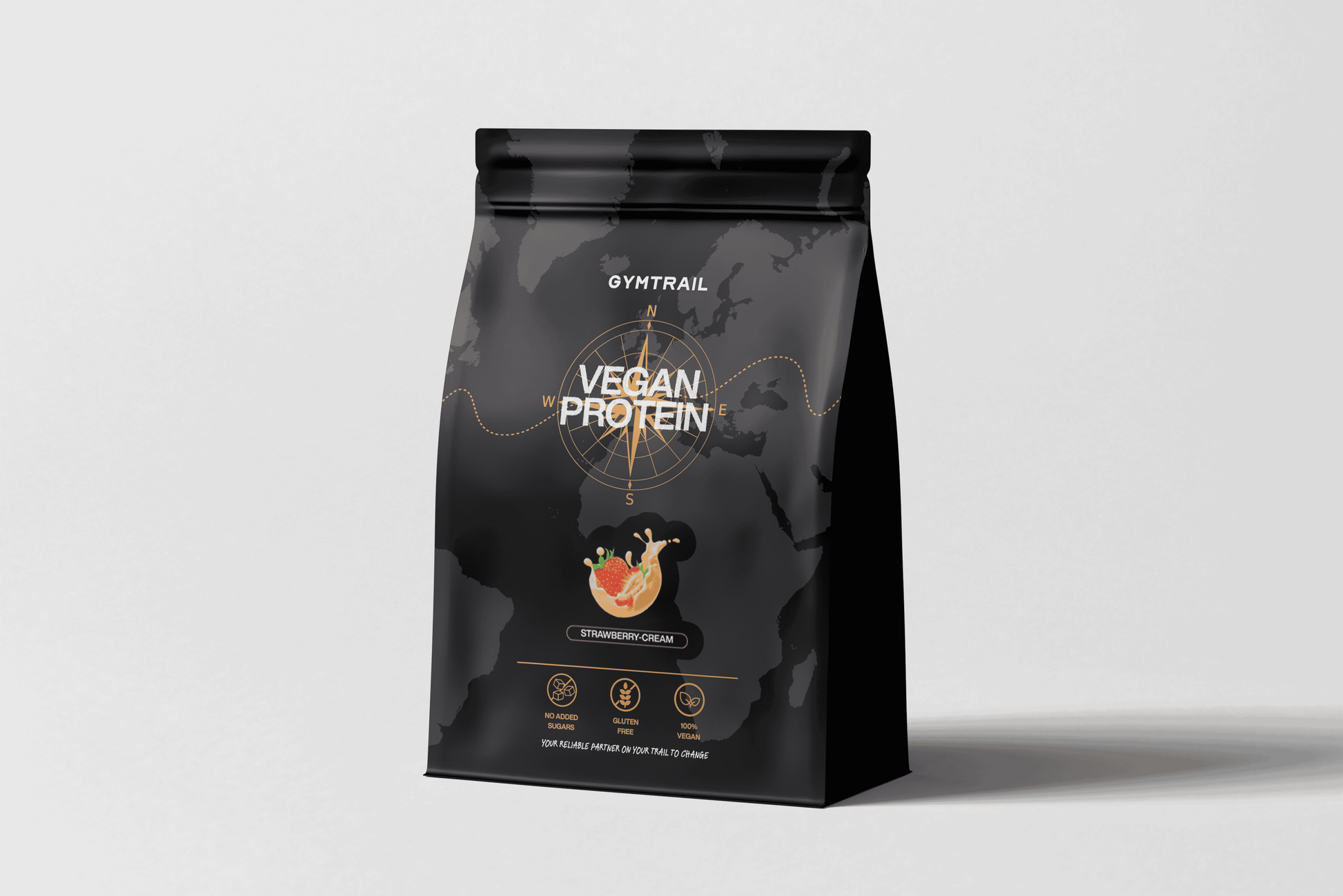 GYMTRAIL Veganes Eiweißpulver - Erdbeer-Sahne