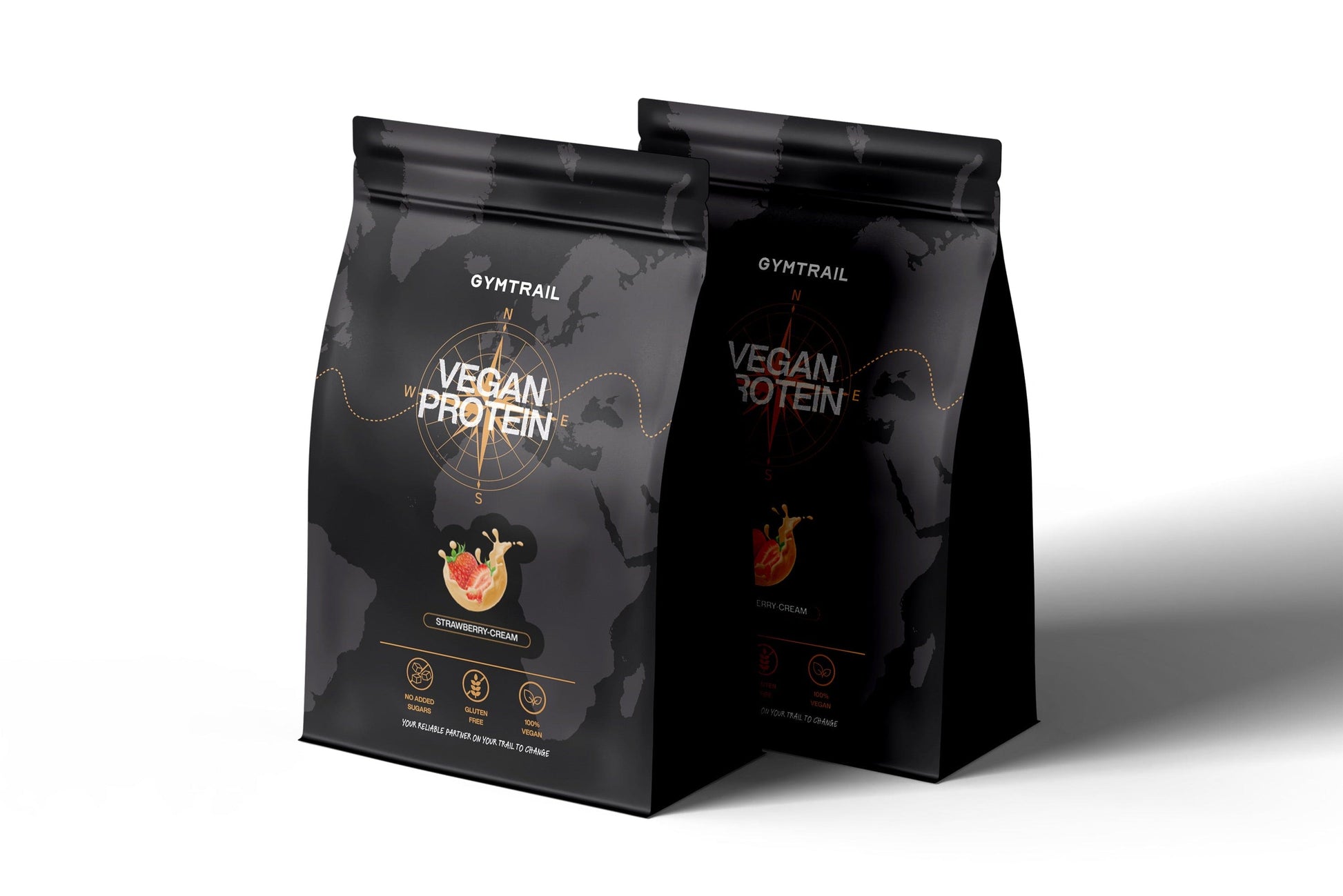 GYMTRAIL Veganes Eiweißpulver - Erdbeer-Sahne