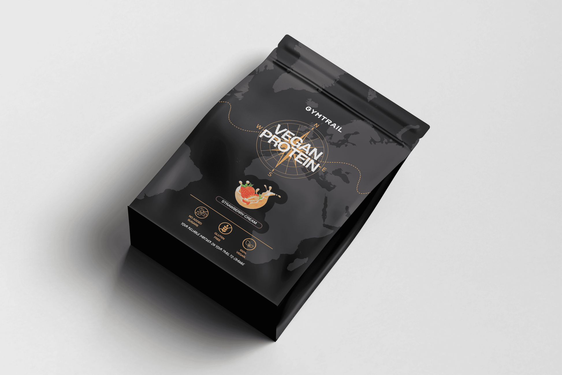 GYMTRAIL Veganes Eiweißpulver - Erdbeer-Sahne