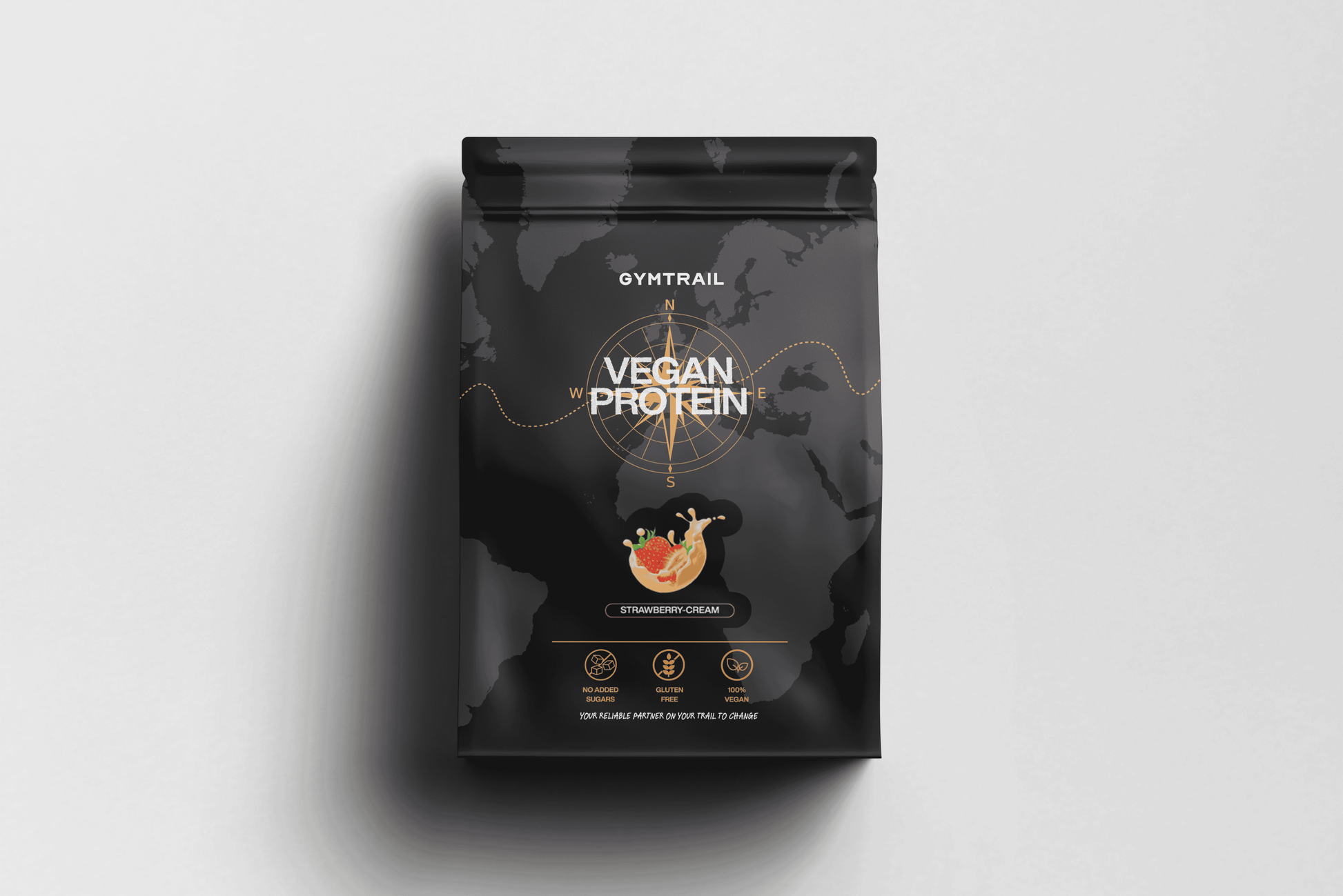 GYMTRAIL Veganes Eiweißpulver - Erdbeer-Sahne