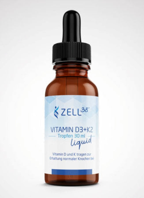Vitamin D3 + K2 Liquid – Hochdosiertes Sonnenvitamin für Immunsystem, Knochen & Muskeln 30ml Default Title