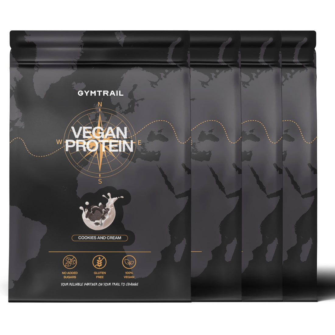 GYMTRAIL® Veganes Eiweißpulver Erbsenprotein Birkenzucker