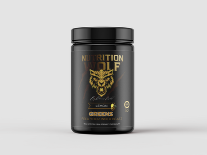 Greens Pulver – Superfood-Mix mit Spirulina, Ashwagandha & Antioxidantien 300g Zitrone