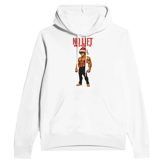NO LIFT NO GIFT Christmas Anime Hoodie Weiß