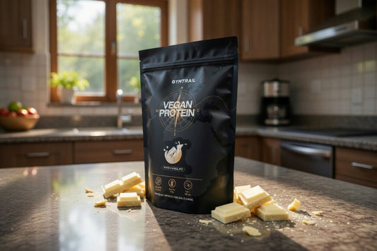 PFLANZLICHES PROTEIN — WEISSE SCHOKOLADE – Detailansicht