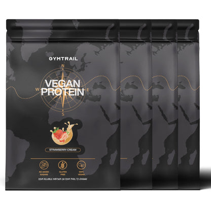 GYMTRAIL Veganes Eiweißpulver - Erdbeer-Sahne