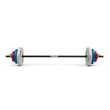 Langhantel-Set Power Gym – PU-Scheiben, 19 kg Trainingsset – Lieferumfang