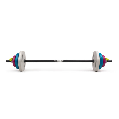 Power Gym Langhantel-Set mit PU-Gewichten – funktionell & multifunktional (19 kg)