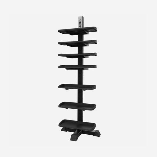 Universal Rack – platzsparendes Fitness-Regal für Kettlebells, Powerbags & Co.