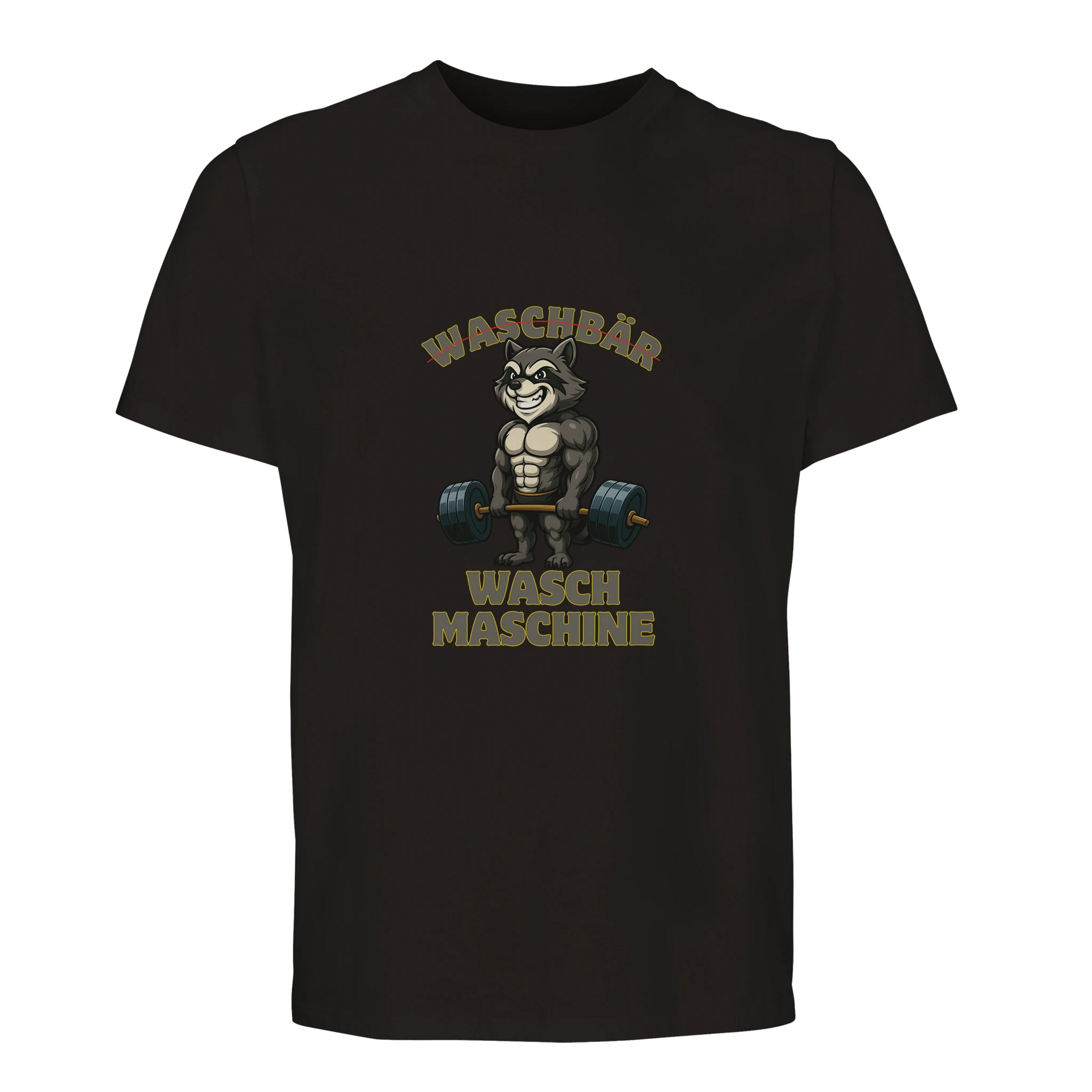 Waschmaschinen-Waschbär Herren T-Shirt Deep Black